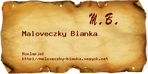 Maloveczky Bianka névjegykártya